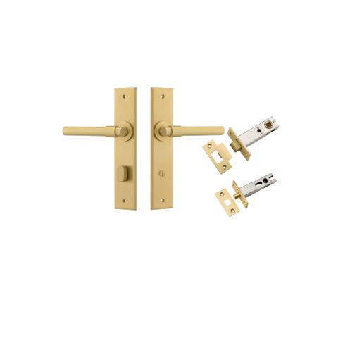 Iver TRA16404KPRIV60 Door Lever Helsinki Chamfered Brushed Gold PVD Privacy