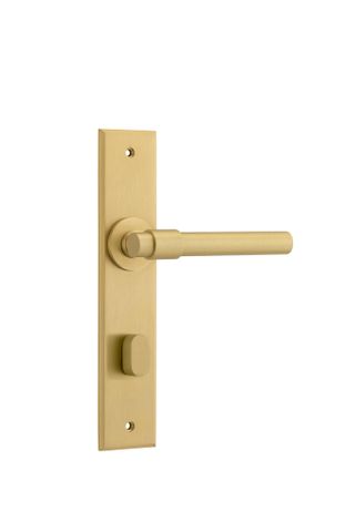 Iver TRA16404P85 Door Lever Helsinki Chamfered Privacy Pair Brushed Gold