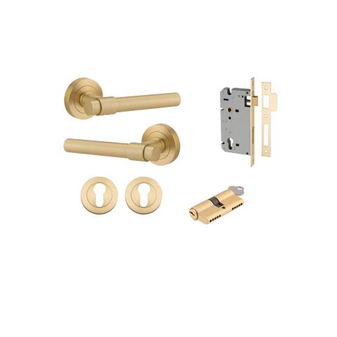 Iver Helsinki Round Rose Entrance Lever Kit (Key/Key)