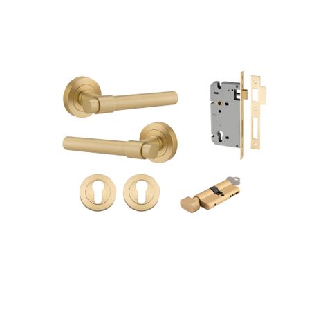 Iver Helsinki Round Rose Entrance Lever Kit (Key/Turn)