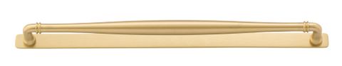 Iver TRA17108B Cabinet Pull Sarlat Brushed Gold PVD With Backplate L49
