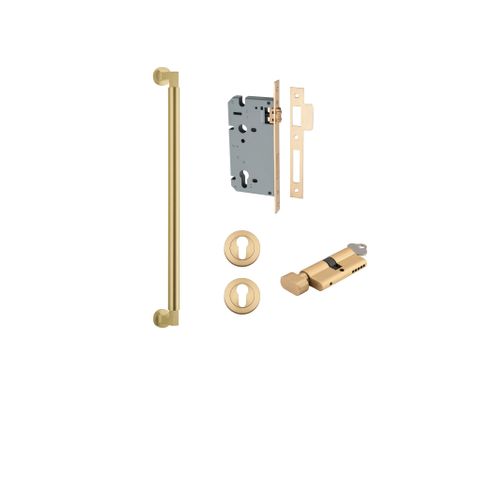 Iver TRA17194KENTR60KT Pull Handle Berlin Brushed Gold PVD Key/ Thumb Entr Kit