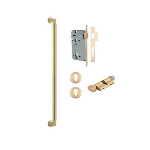 Iver TRA17195KENTR60KT Pull Handle Berlin Brsh Gold PVD Ctc6key/Thumb Entr Kit