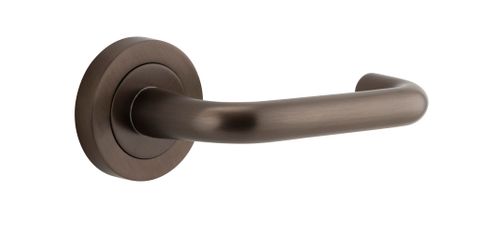 Door TRA20351 Lever Oslo Round Rose Pair Signature Brass D52xp57mm