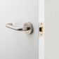 Door TRA20359 Lever Oslo Round Rose Pair Satin Nickel D52xp57mm