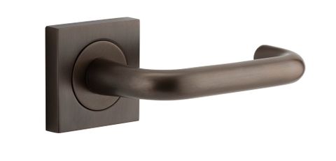 Door TRA20361 Lever Oslo Square Rose Pr Signature Brass H52xw52xp57mm