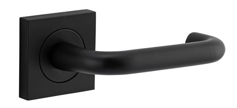 Door TRA20363 Lever Oslo Square Rose Pair Matt Black H52xw52xp57mm