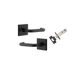 Door TRA20363KIBPRIV60 Lever Oslo Sqr Rose Inbuilt Priv Pair Mb H52xw52xp57mm