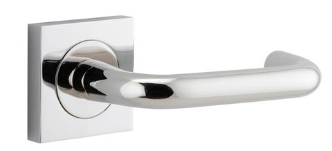 Door TRA20368 Lever Oslo Square Rose Pr Polished Nickel H52xw52xp57mm