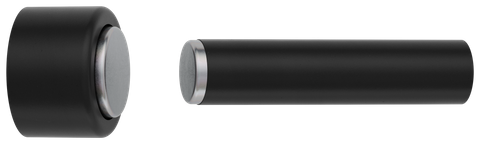 Iver TRA20472 Door Stop C/Fix Pencil Magnetic Matt Black D17 X P75mm