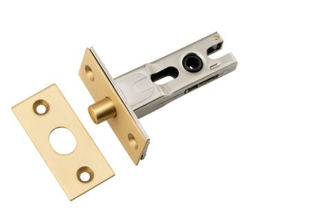 Privacy TRA20558 Bolt Round Bolt Brushed Brass Backset 45mm