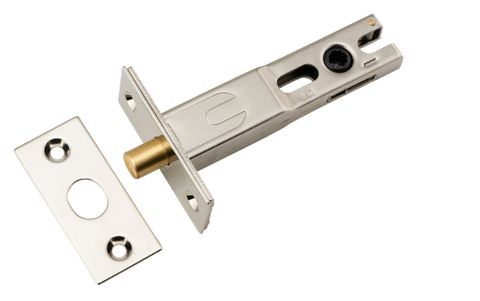 Privacy TRA20588 Bolt Round Bolt Polished Nickel Backset 70mm