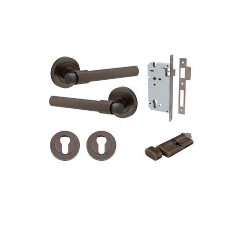 Door TRA20621KENTR60KT Lvr Helsinki Rnd Rose Signature Brass D52XP44 Entr Kit