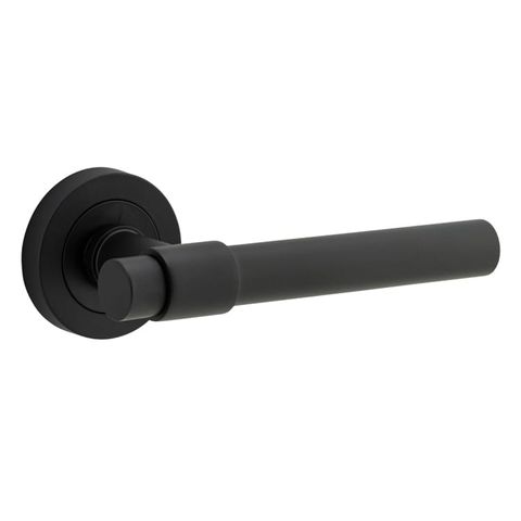 Door TRA20623 Lever Helsinki Round Rose Matt Black D52xp60mm