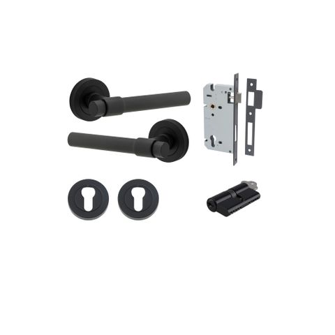 Door TRA20623KENTR60KK Lever Helsinki Round Rose Mb D52xp44mm Entrance Kit