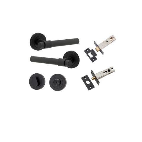 Door TRA20623KPRIV60 Lever Helsinki Round Rose Mb D52xp44mm Privacy Kit