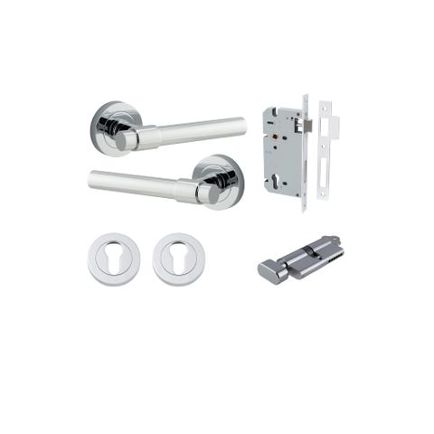 Door TRA20624KENTR60KT Lvr Helsinki Rnd Rose Polished Chrome D52XP44 Entr Kit