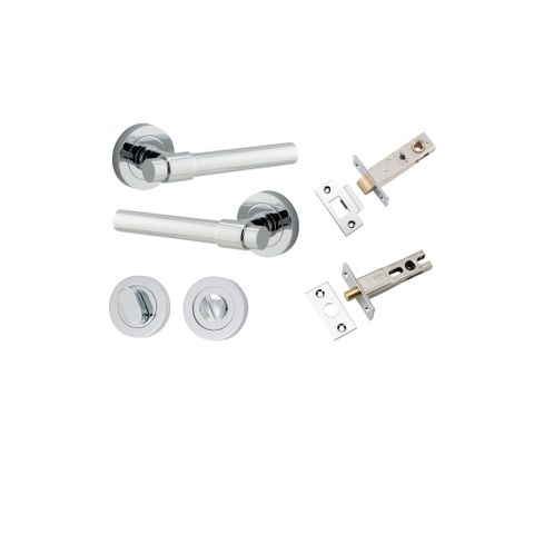 Door TRA20624KPRIV60 Lvr Helsinki Rnd Rose Polished Chrome D52XP44 Priv Kit