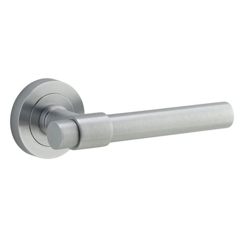 Door TRA20625 Lever Helsinki Round Rose Brushed Chrome D52xp44mm