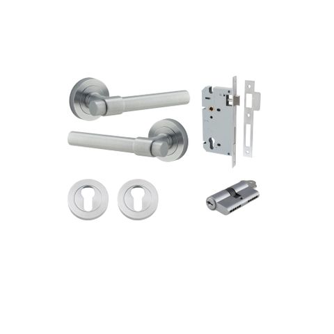 Door TRA20625KENTR60KK Lever Helsinki Rnd Rose Brushed Chrome D52XP44 Entr Kit