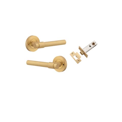 Door TRA20626KIBPRIV60 Lvr Helsinki Rnd Rose Inbuilt Priv Pair B/Brass D58XP44