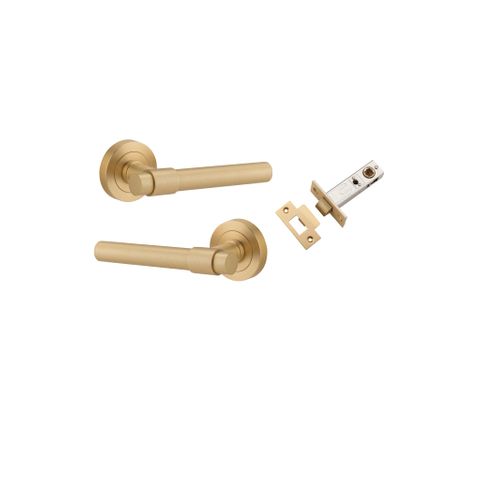Door TRA20626KPASS60 Lvr Helsinki Rnd Rose Brushedbrass D52xp44mm Passagekit