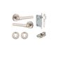 Door TRA20629KENTR60KK Lever Helsinki Rnd Rose Satin Nickel D52xp44mm Entr Kit