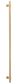 Pull TRA20729 Handle Helsinki B/Brass L1010xd22xp66mm Bp35mm Ctc900mm