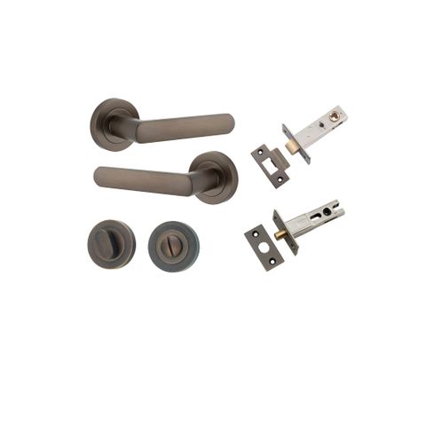 Door TRA20771KPRIV60 Lever Osaka Rnd Rose Signature Brass D52xp55mm Priv Kit