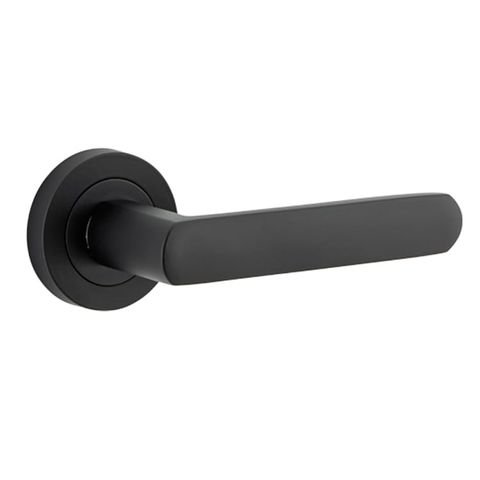 Door TRA20773 Lever Osaka Round Rose Matt Black D52xp55mm