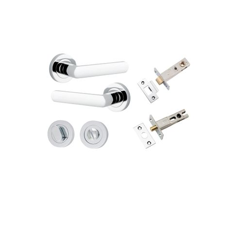 Door TRA20774KPRIV60 Lever Osaka Rnd Rose Polished Chrome D52xp55mm Priv Kit