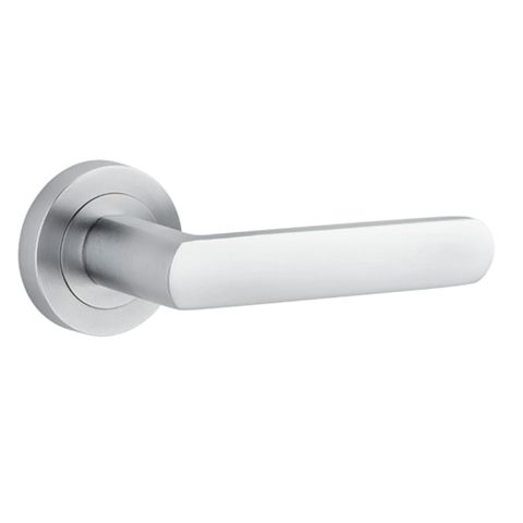 Door TRA20775 Lever Osaka Round Rose Brushed Chrome D52xp55mm