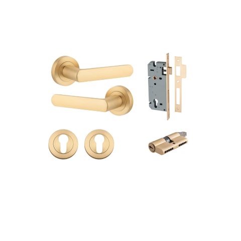 Tradco TRA20776KENTR60KK Osaka Lever Rnd Rose Ent Kit W/Separate High Sec Lock