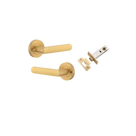 Door TRA20776KIBPRIV60 Lvr Osaka Rnd Rose Inbuilt Priv Pair B/Brass D58XP55