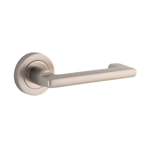 Door TRA20789 Lever Baltimore Return Rnd Rose Satin Nickel D52xp58mm