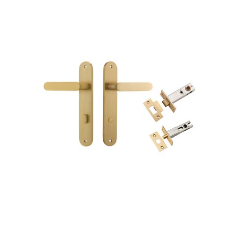 Iver TRA15264KPRIV60 Door Lever Bronte Oval Brushed Brass Privacy Kit
