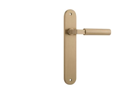 Door TRA15266 Lever Berlin Oval Latch Brushed Brass H237xw40xp57mm