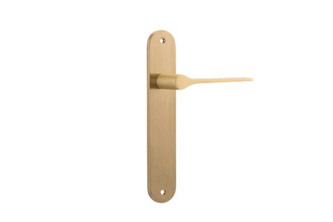 Door TRA15270 Lever Como Oval Latch Brushed Brass H240xw40xp58mm