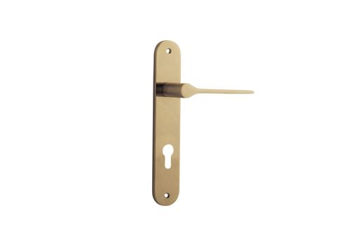 Door TRA15270E85 Lever Como Oval Euro Brushed Brass Ctc85mm H240XW40XP58