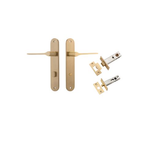 Iver TRA15270KPRIV60 Door Lever Como Oval Brushed Brass Privacy Kit