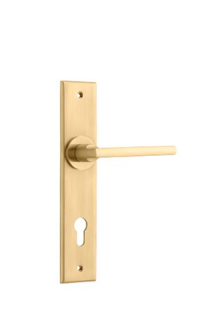 Iver TRA15282E85 Door Lever Baltimore Chamfered Euro Brushed Brass