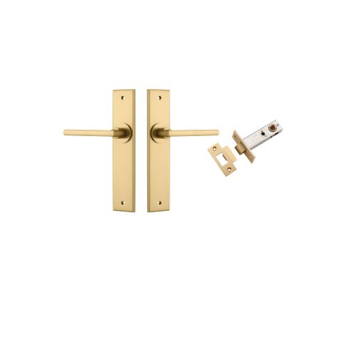 Iver TRA15282KPASS60 Door Lever Baltimore Chamfered Brushed Brass Passage Ki