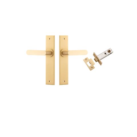 Iver TRA15284KPASS60 Door Lever Bronte Chamfered Brushed Brass Passage Kit