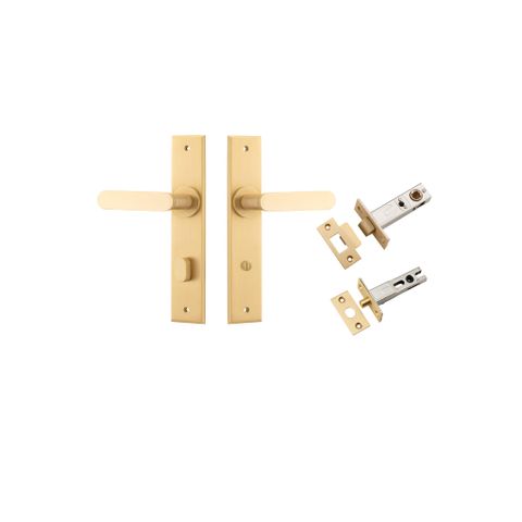 Iver TRA15284KPRIV60 Door Lever Bronte Chamfered Brushed Brass Privacy Kit
