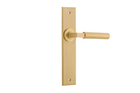 Door TRA15294 Lever Berlin Chamfered Latch Brushed Brass H240XW50XP59