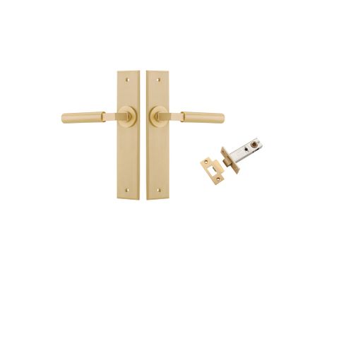Iver TRA15294KPASS60 Door Lever Berlin Chamfered Brushed Brass Passage Kit