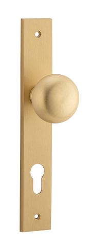 Dr TRA15322E85 Knob Cmbrg Rect Euro Satin Brass Ctc85mm H240xw38xp67mm