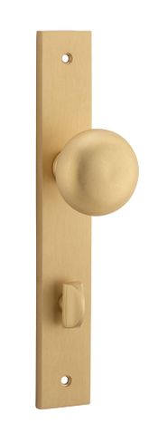Dr TRA15322P85 Knob Cmbrg Rect Priv Satin Brass Ctc85mm H240xw38xp67mm
