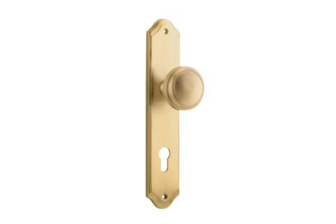 Iver TRA15326E85 Door Knob Paddington Shouldered Euro Brushed Brass