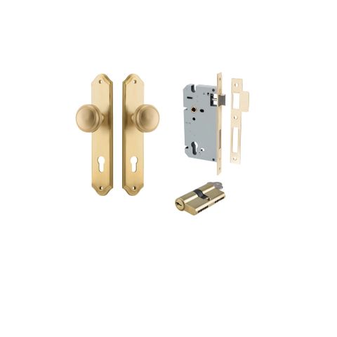 Iver TRA15326KENTR60KK Door Knob Paddington Shouldered Brushed Brass Key / Key